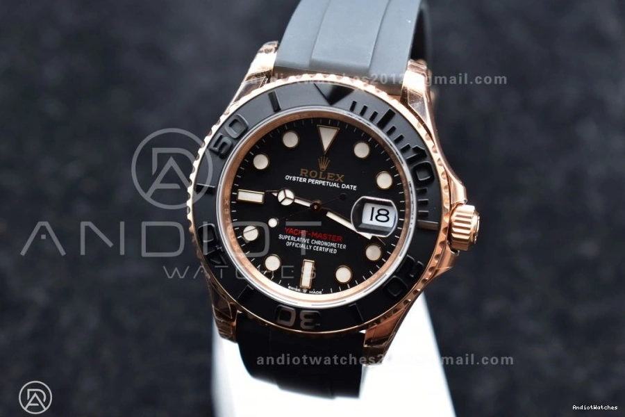 Edition Strap Best TimelessDesign Black VS on 1:1 VSF 1220 Yacht-Master Ceramic 126655 Oysterflex Bezel Rubber 0119